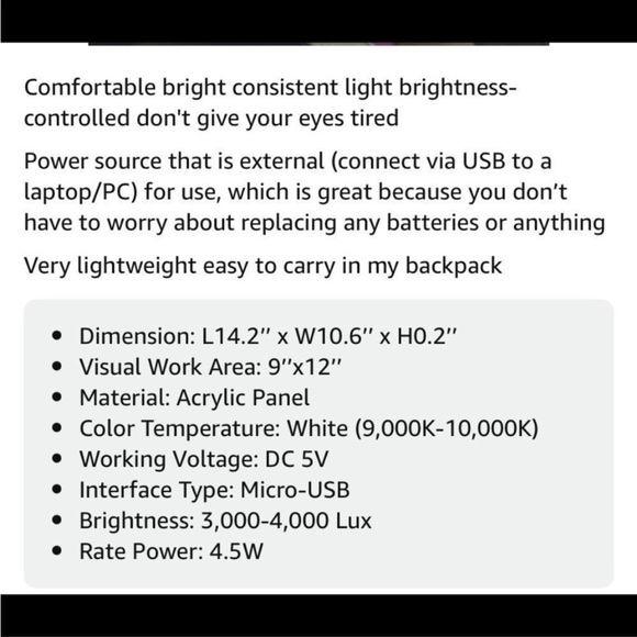 ⏰BUY NOW •Brand New• Green Dimmable LED Artcraft Light Box - Picture 4 of 4